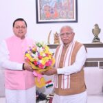 सीएम धामी ने केंद्रीय विद्युत मंत्री मनोहर लाल खट्टर से की मुलाकात