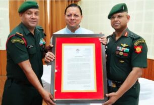 127 इन्फैंट्री बटालियन (इकोलॉजिकल), गढ़वाल राइफल्स को मिला मुख्यमंत्री प्रशंसा सम्मान